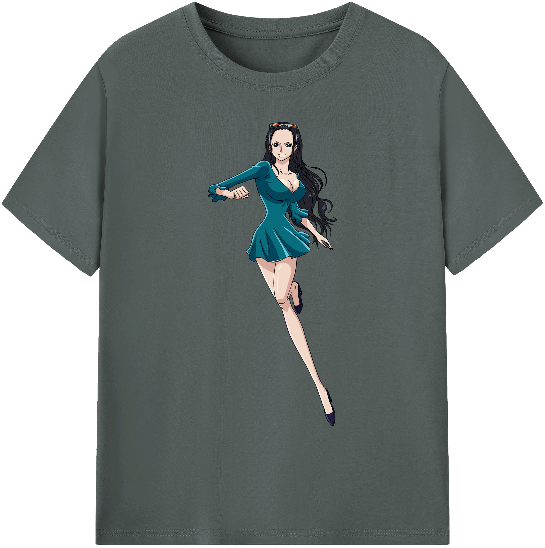 ワンピース ニコ・ロビン ONE PIECE Nico Robin 綿100％ メンズ半袖Tシャツ｜肌触りやわらか＆通気性